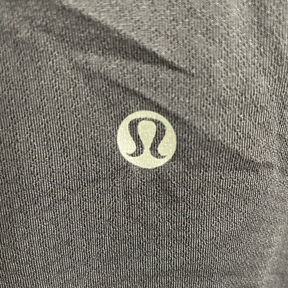 LULULEMON Blue/Grey striped tank with mesh-type inserts. - Picture 2 of 5